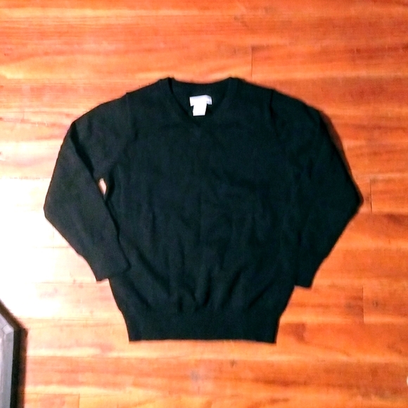 Essentials Boys Sweater Black Size 4T V Neck Uniform Cotton NWOT - Picture 1 of 3
